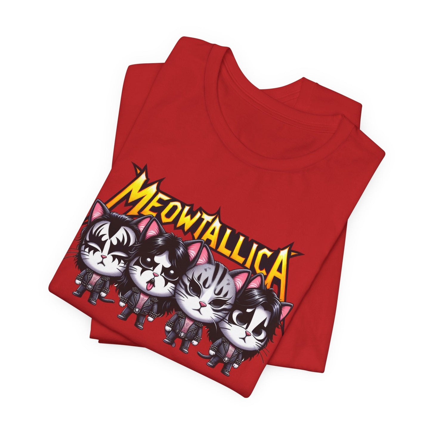 Meowtallica Cats T-Shirt, Lustiges Katzen T-Shirt, Rocker Cats T-Shirt, Katzenliebhaber Geschenk Shirt, Lustiges Metallica Parodie Shirt, Katzenbesitzer Geschenk T-Shirt