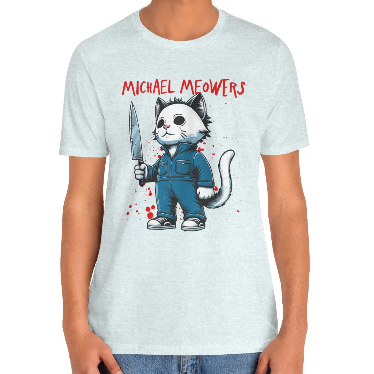 Michael Meowers Cat T-shirt, Horror Movie Parody Shirt, Halloween T-shirt, Funny Cat T-shirt, Cat Lover Gift Shirt, Scary Cat Tee