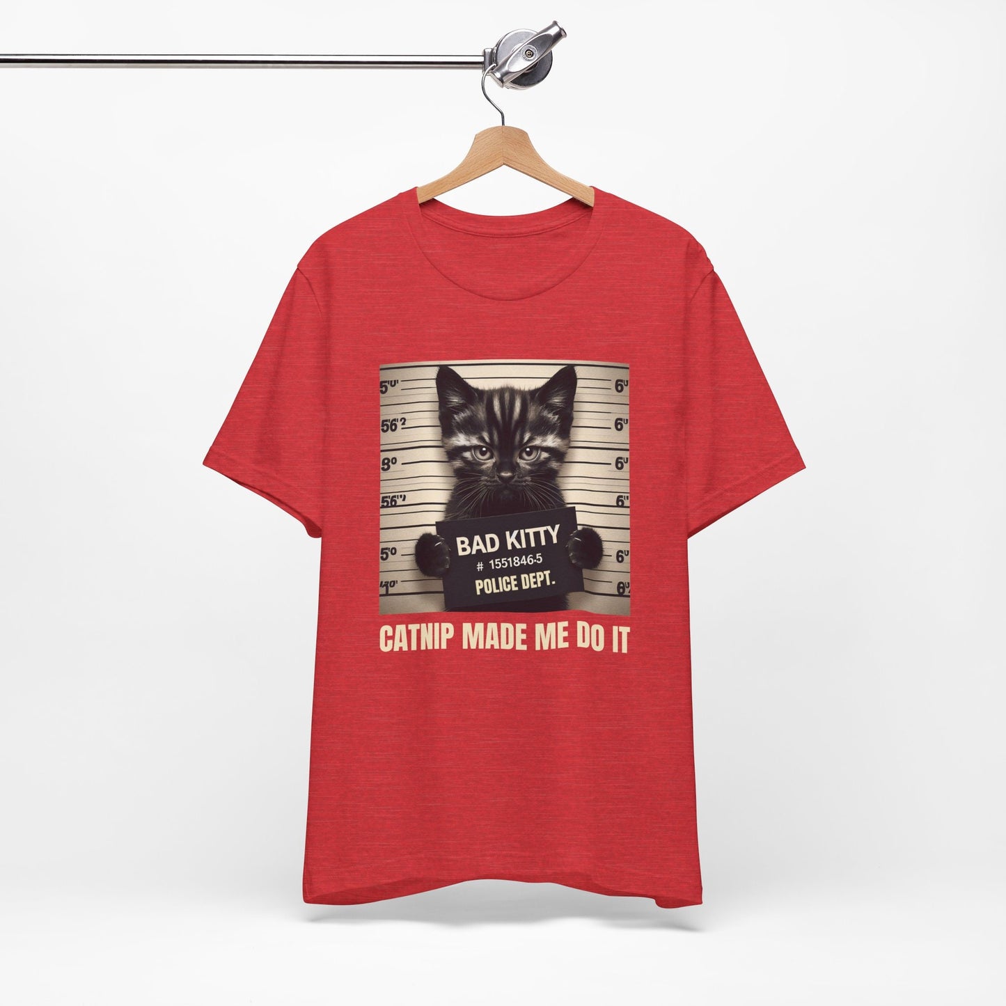 Bad Kitty T-Shirt, Lustiges Katzen T-Shirt, Katzenliebhaber Geschenk Shirt, Catnip Made Me Do It, Bad Kitty Catnip Shirt, Katzenbesitzer Geschenk T-Shirt, Süße Katze