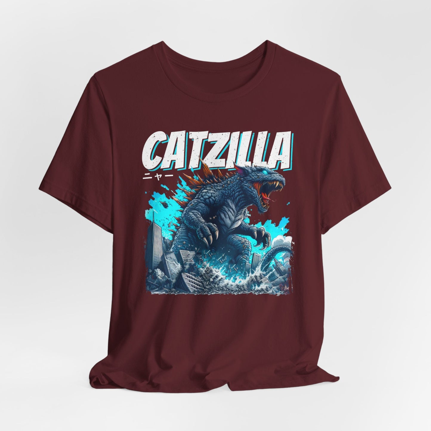 Catzilla Lustiges Katzenshirt, Katzenbesitzer Outfit, T-Shirt für Haustierliebhaber, Katzenmonster T-Shirt, Lustiges Katzen T-Shirt, Lustiges Top T-Shirt, Katzenliebhaber Shirt