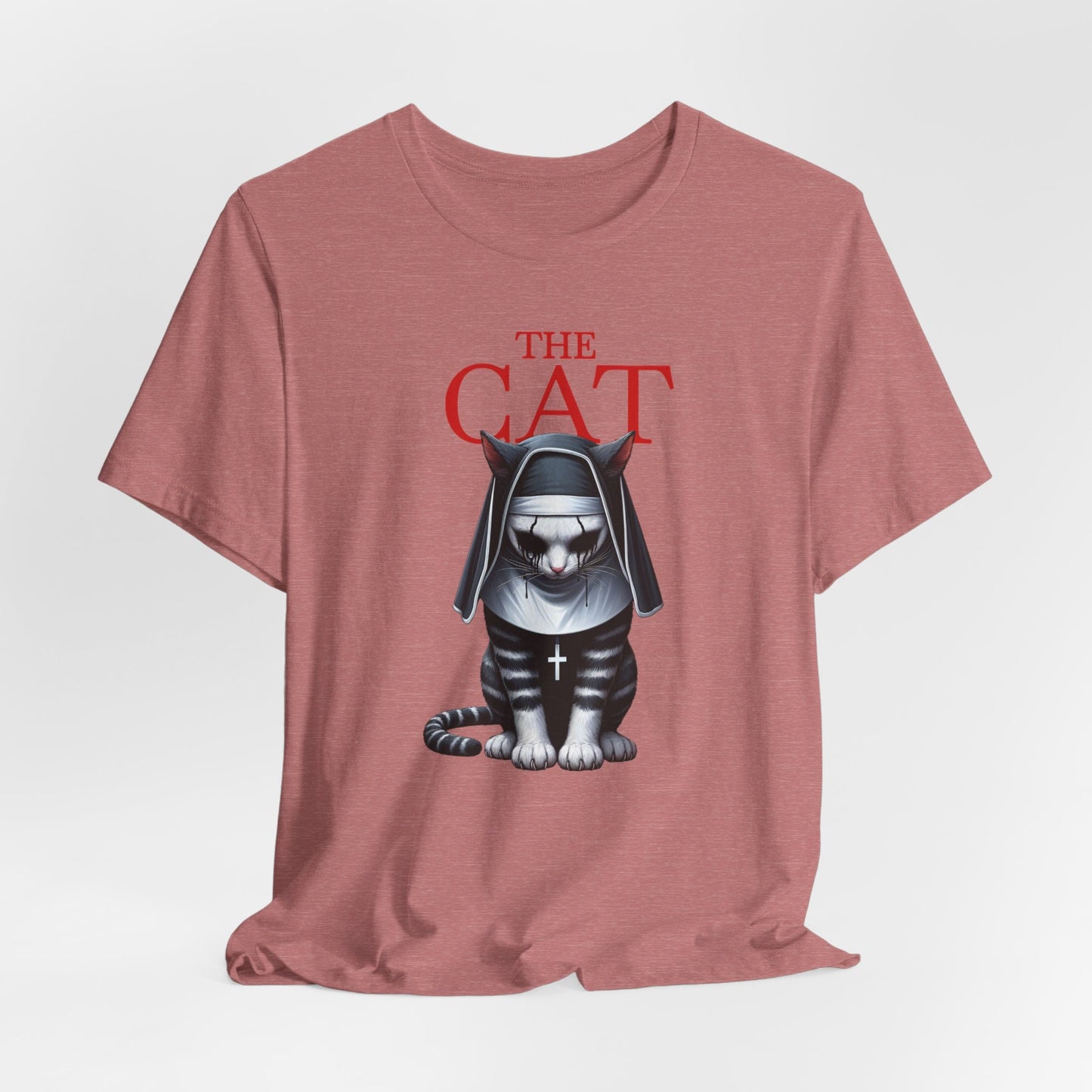 Das Katzen-T-Shirt, Humor-Katzen-Shirt, Das Nun-Parodie-Katzen-T-Shirt, Horror-Katzen-T-Shirt, Katzenliebhaber-T-Shirt, Gruseliges Katzen-T-Shirt, Geschenk-Shirt für Katzenliebhaber