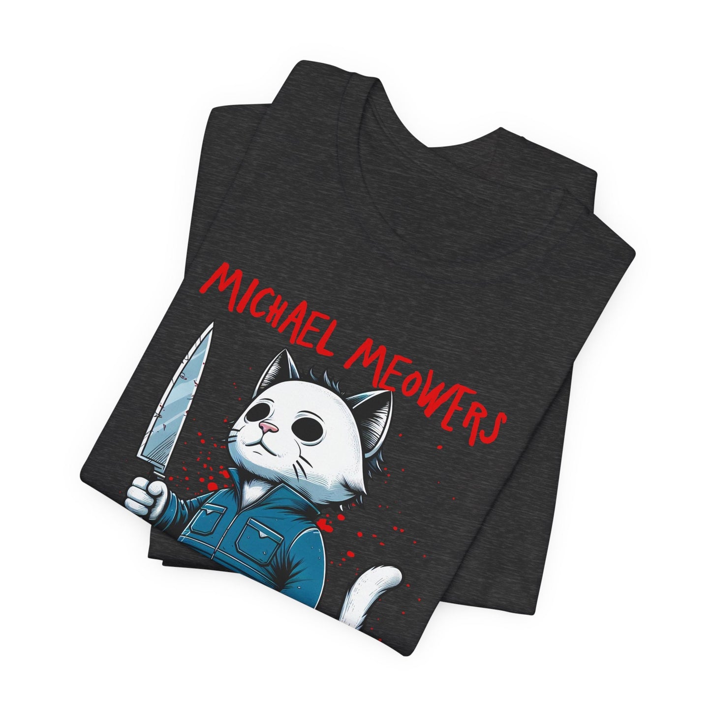 Michael Meowers Cat T-shirt, Horror Movie Parody Shirt, Halloween T-shirt, Funny Cat T-shirt, Cat Lover Gift Shirt, Scary Cat Tee