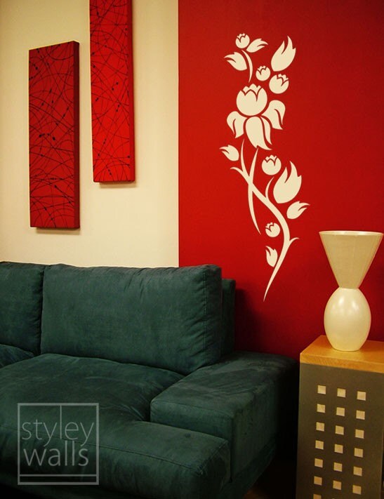 Chinese Floral Vinyl Wall Art Decal