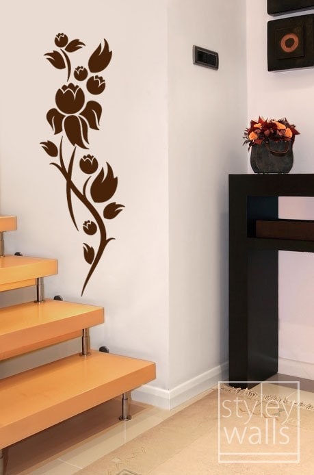 Chinese Floral Vinyl Wall Art Decal