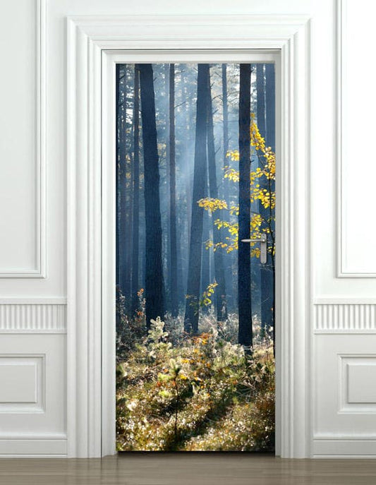 Forest Door Sticker, Forest Door Wallpaper, Door Mural, Nature Door Wall Sticker , Bedroom Living Room Home Decor, Nature Wall Decor Mural