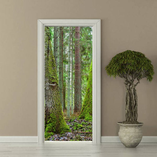 Into the Forest Door Sticker, Forest Door Wallpaper, Door Mural, Door Sticker, Bedroom Living Room Home Decor, Wall Decor Mural, Door Cover