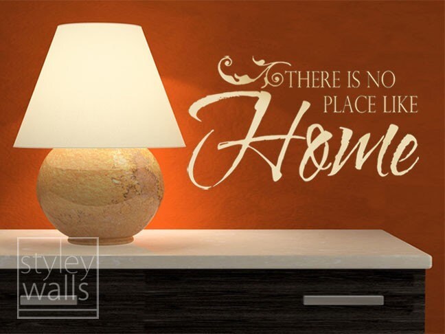 Home Wall Quote Wall Decal, There is no place like Home Vinyl Wall Decal, Home Vinyl Lettering Decal for Living Room Kitchen Decor