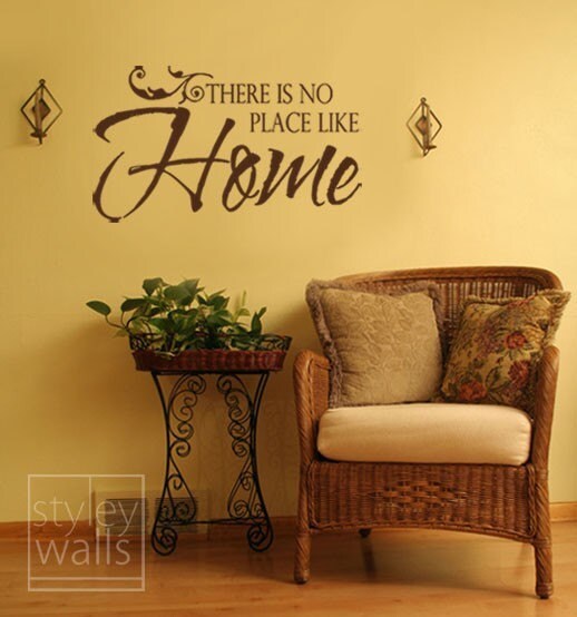 Home Wall Quote Wall Decal, There is no place like Home Vinyl Wall Decal, Home Vinyl Lettering Decal for Living Room Kitchen Decor