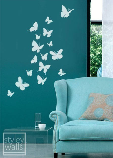 Butterflies Wall Decal, Butterflies Wall Sticker for Nursery Baby Room Decor, Butterflies Wall Decal for Nursery Decor, Girls Wall Decal