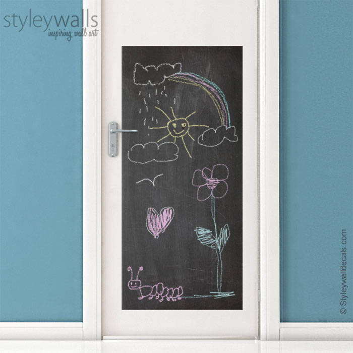 Chalk Board Wall Decal, Chalkboard Wall Decal for Kids, Chalkboard Wall Sticker, Blackboard Chalkboard Sticker for Kids Room Decor