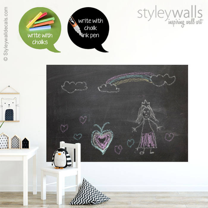 Chalk Board Wall Decal, Chalkboard Wall Decal, Chalkboard Wall Planner, Blackboard Chalkboard Sticker for Office Home Decor- Large Size