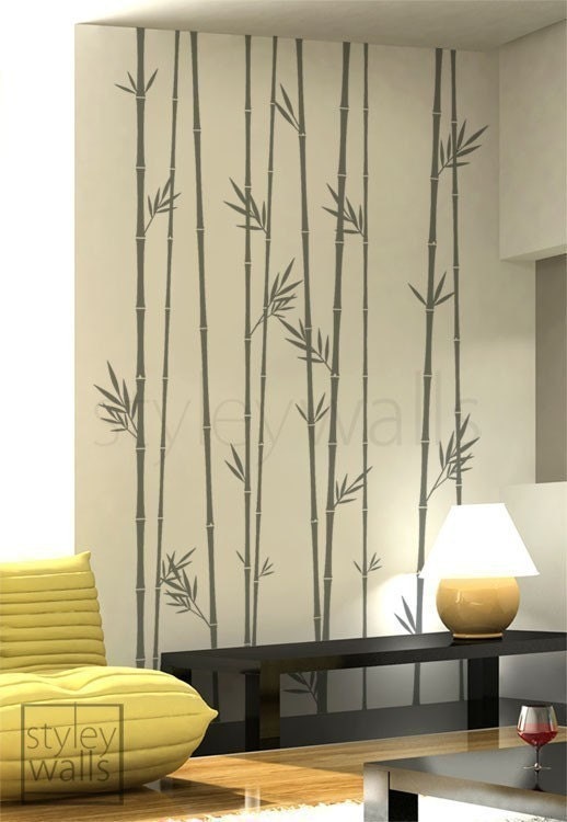 Bamboo Wall Decal, Bamboo Stalks Wall Decal, Bamboos Wall Sticker for Living Room, Bamboos Wall Decor, Bamboo Tree Wall Decal Wall Decor