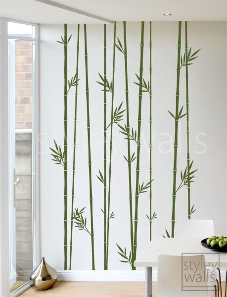 Bamboo Wall Decal, Bamboo Stalks Wall Decal, Bamboos Wall Sticker for Living Room, Bamboos Wall Decor, Bamboo Tree Wall Decal Wall Decor