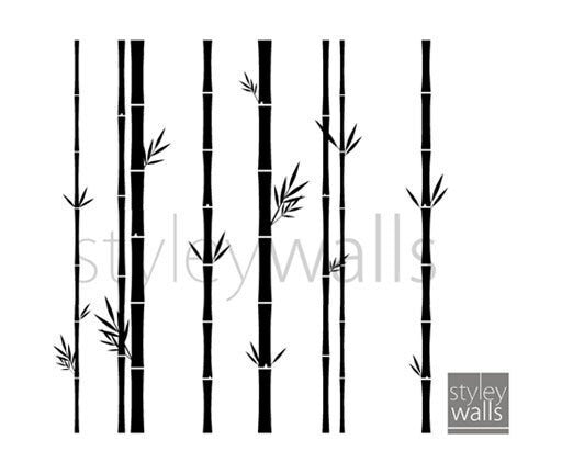 Bamboo Wall Decal 100inch Tall, Set of 8 Bamboo Stalks Vinyl Wall Decal, Home decor, Bamboo Wall Decor, Tree Wall Decal, Bamboo Stickers