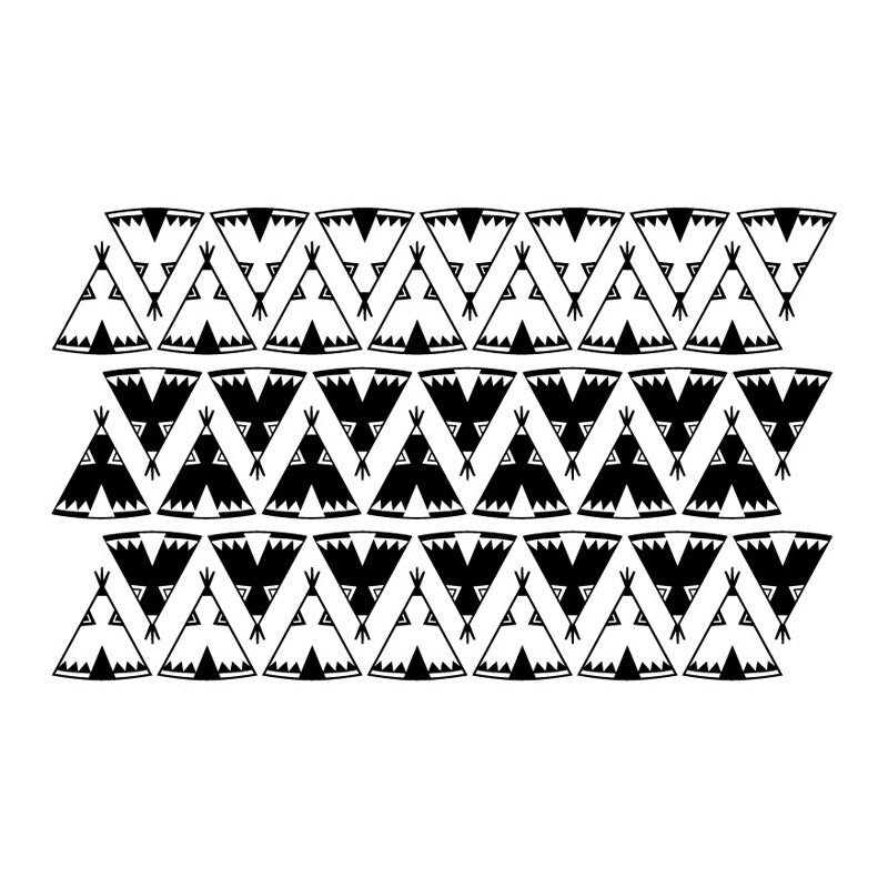 Teepee Wall Decal, Teepee Wall Decor, Teepee Wall Stickers, Indian Teepee Room Decor, Tribal Wall Decal, Modern Nursery Kids Room Decals