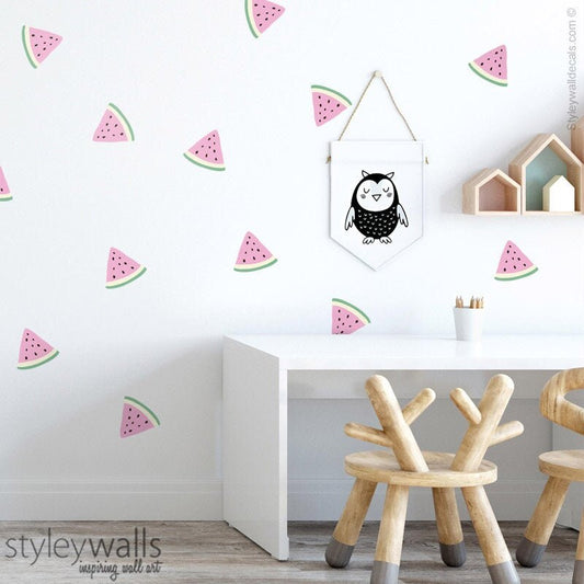 Watermelon Wall Decal, Watermelon Wall Sticker, Ice Cream Watermelon Wall Decor, Watermelon Slices Wall Decal, Summer Decals, Fruit Decals