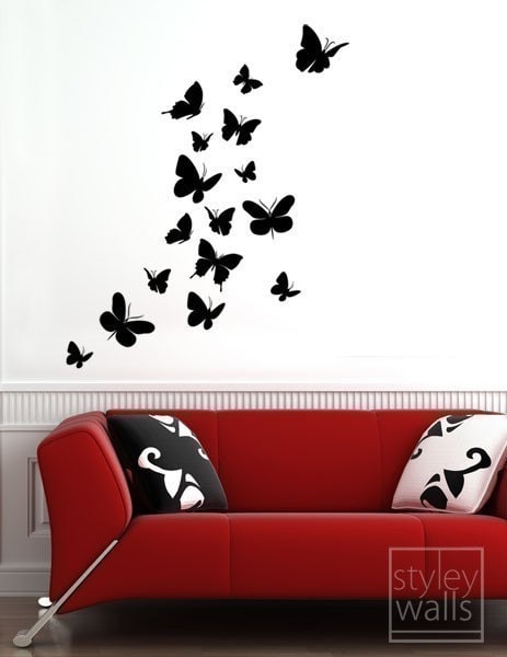 Butterflies Wall Decal, Butterflies Wall Sticker for Nursery Baby Room Decor, Butterflies Wall Decal for Nursery Decor, Girls Wall Decal