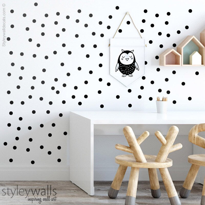 Polka Dots Wall Decal, Confetti Wall Decal, Dots Pattern Wall Decal, Confetti Dots Wall Decor, Circles Nursery Kids Room Wall Decals