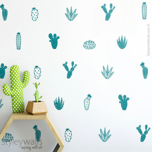 Cactus Wall Decal, Different Types of Cactus Wall Decals, Cactus Wall Decor, Cacti Wall Decal, Nursery Kids Room, Living Room Home Decor