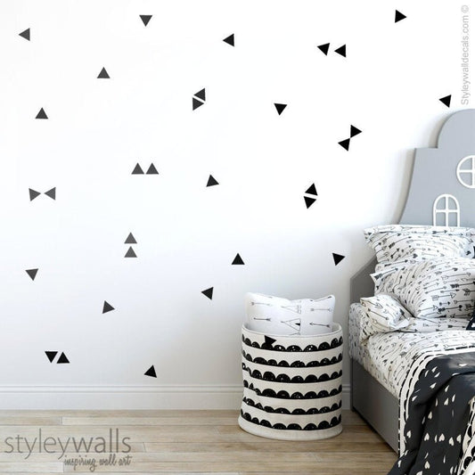 Triangles Wall Decal, Triangles Vinyl Wall Sticker, Geometric Shapes, Triangle Pattern Decor, Nursery Kids Room Wall Decals, Nursery Room