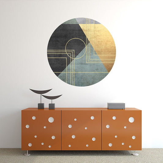 Abstract Wall Decal, Circle Wall Decal, Circle Wall Sticker, Geometric Shapes Wall Art, Abstract Wall Decal, Concrete Art Home Decor