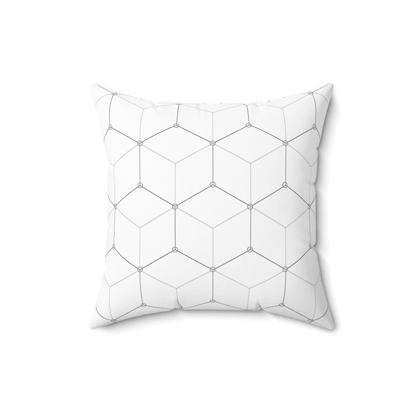 Hexagon Pattern Geometric Pillow, Geometric Pattern Polyester Square Pillow, Decorative Cushion and Pillow for Room Decor