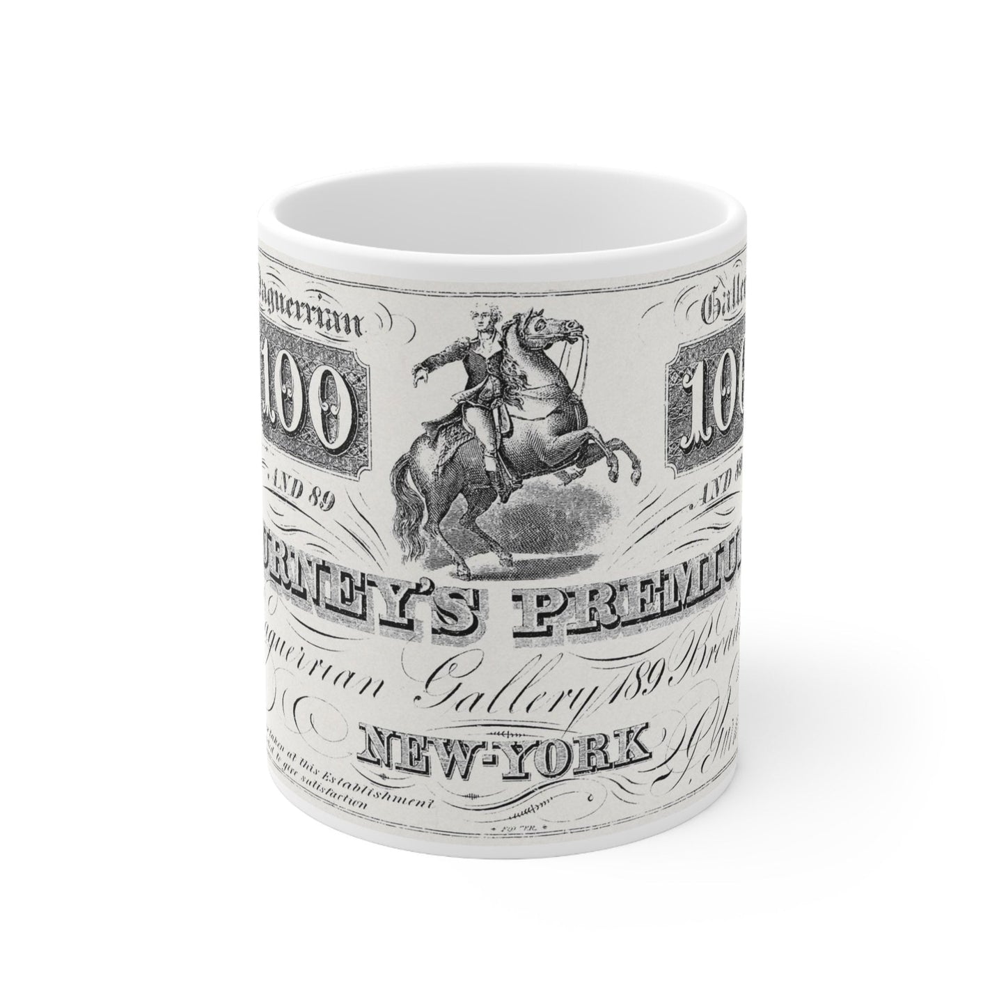 Tasse avec impression de dollars, Daguerréen Scrip par Jeremiah Gurney Mug, tasse cadeau d'anniversaire, tasse à café en céramique blanche 11 oz, tasse d'art