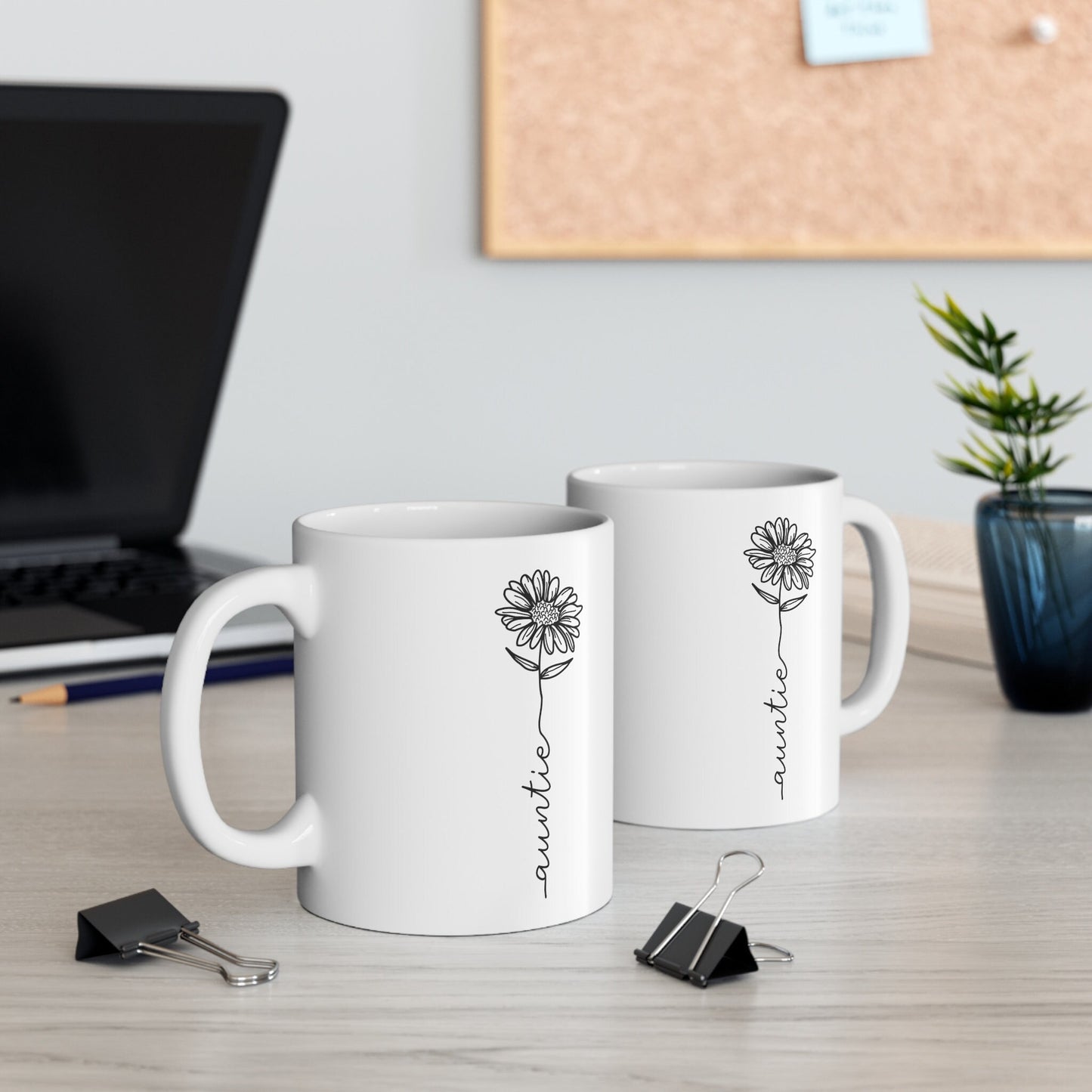 Tasse cadeau pour tantes, tasse à tige de fleur pour tante, tasse drôle, tasse à café cadeau, tasse à citations sur le café, tasse à café, tasse à café en céramique blanche