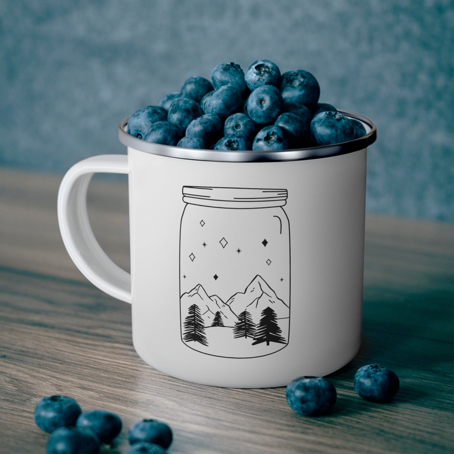 Mason Jar Mountains Camping Mug, Gift Coffee Mug, Inspirational Camping Mug, Travel Mug, Stainless Steel Camping Mug 12oz