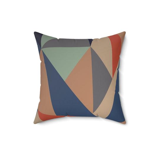 Geometric Grunge Pattern Pillow, Spun Polyester Square Pillow, Decorative Cushion and Pillow, Pillow for Room Decor, Double Sided Print