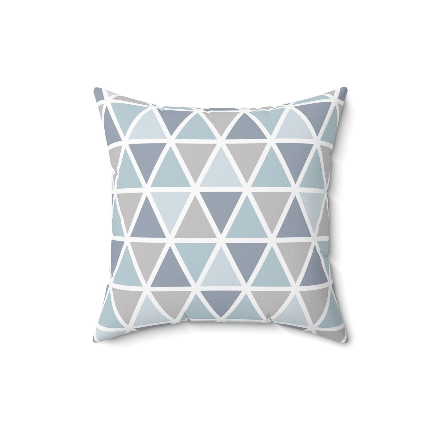 Triangles Pattern, Geometric Pastel Colors Pattern Pillow, Polyester Square Pillow, Decorative Cushion and Pillow, Double Sided Printing