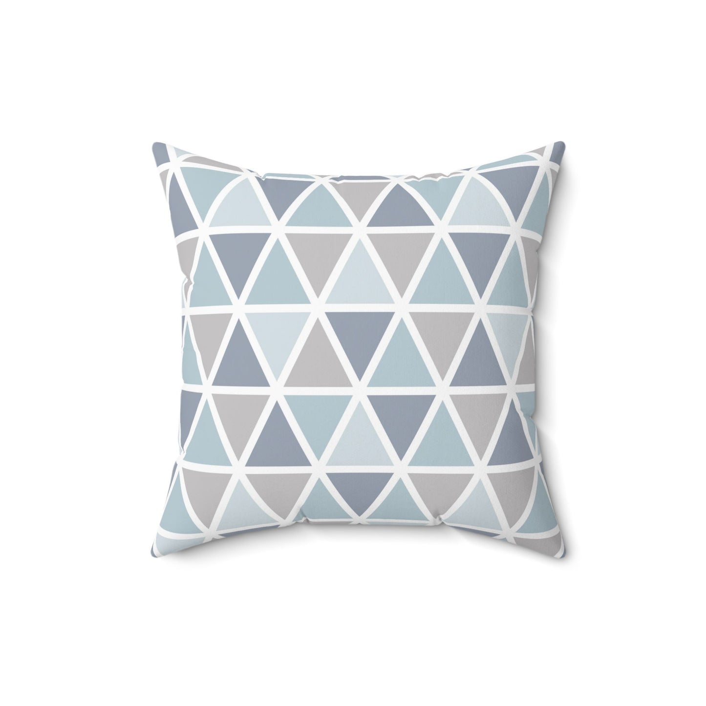 Triangles Pattern, Geometric Pastel Colors Pattern Pillow, Polyester Square Pillow, Decorative Cushion and Pillow, Double Sided Printing