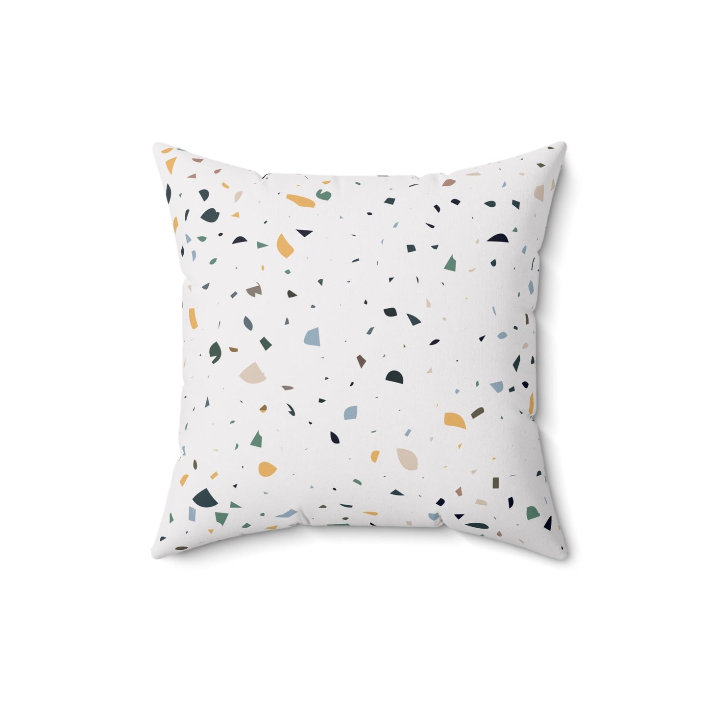 Terrazzo Throw Pillow, Polyester Square Pillow, Decorative Pillow, Terrazzo Stones Pattern Double Sided Printing, Decorative Pillow